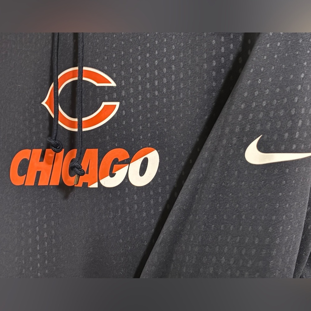 Chicago Bears Mens Nike NFL Therma Fit Hoodie Size L - Picture 3 of 8